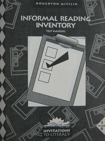 (image for) Invitations to Literacy 1-6 Informal Reading Inventory Test (P)