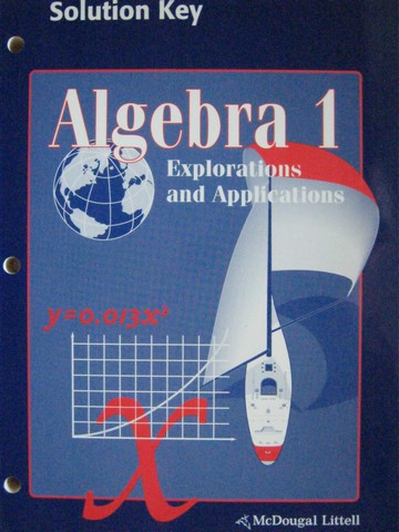 (image for) Algebra 1 Explorations & Applications Solution Key (P)