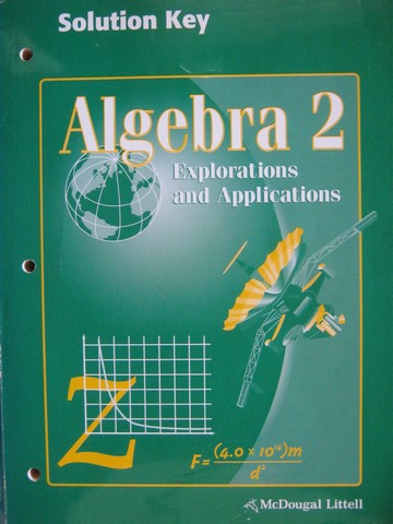 (image for) Algebra 2 Explorations & Applications Solution Key (P)