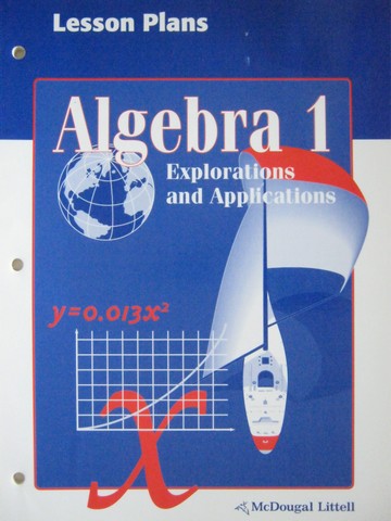 (image for) Algebra 1 Explorations & Applications Lesson Plans (P)