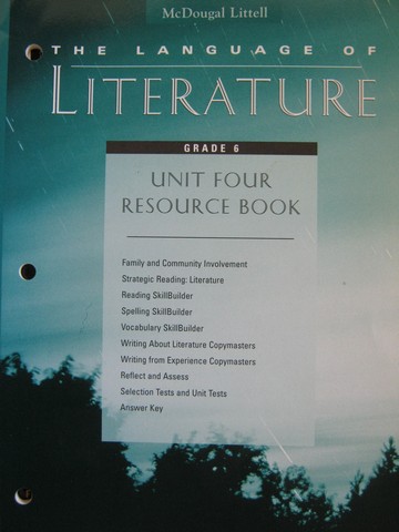 (image for) Language of Literature 6 Unit 4 Resource Book (P)