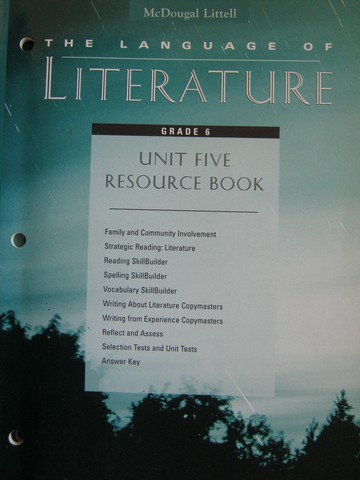 (image for) Language of Literature 6 Unit 5 Resource Book (P)