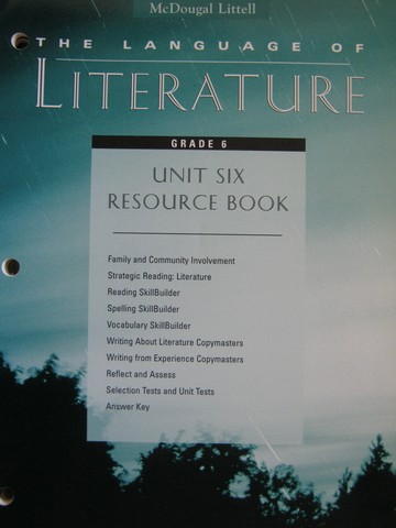 (image for) Language of Literature 6 Unit 6 Resource Book (P)