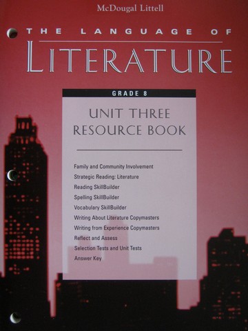 (image for) Language of Literature Grade 8 Unit 3 Resource Book (P)
