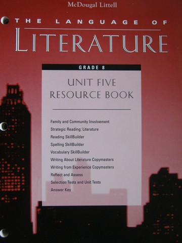 (image for) Language of Literature 8 Unit 5 Resource Book (P)