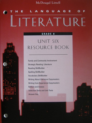 (image for) Language of Literature 8 Unit 6 Resource Book (P)