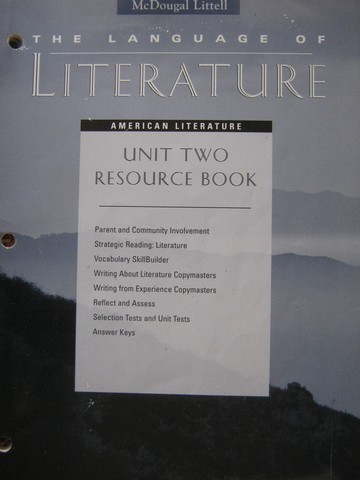 (image for) Language of Literature American Literature Unit 2 Resource (P)