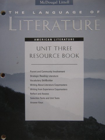 (image for) Language of Literature American Literature Unit 3 Resource (P)