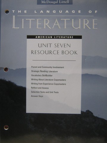 (image for) Language of Literature American Literature Unit 7 Resource (P)