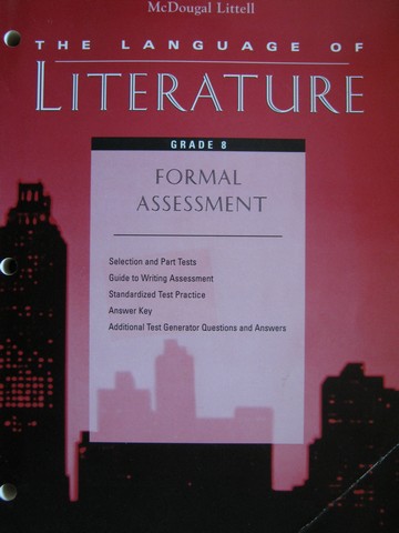 (image for) Language of Literature 8 Formal Assessment (P)