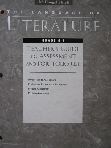(image for) Language of Literature 6-8 Teacher's Guide to Assessment (TE)(P)