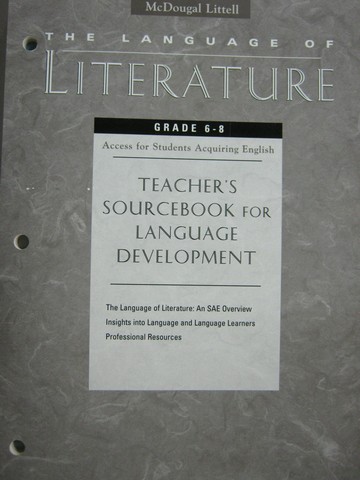 (image for) Language of Literature 6-8 Teacher's Sourcebook (TE)(P)