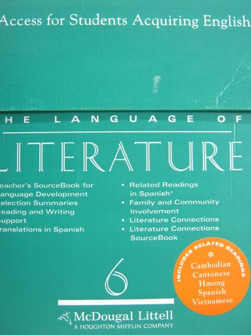 (image for) Language of Literature 6 ASAE TRB (TE)(Box)