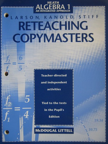 (image for) Heath Algebra 1 An Integrated Approach Reteaching (P)