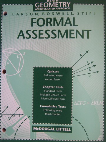 (image for) Heath Geometry An Integrated Approach Formal Assessment (P) by Patterson