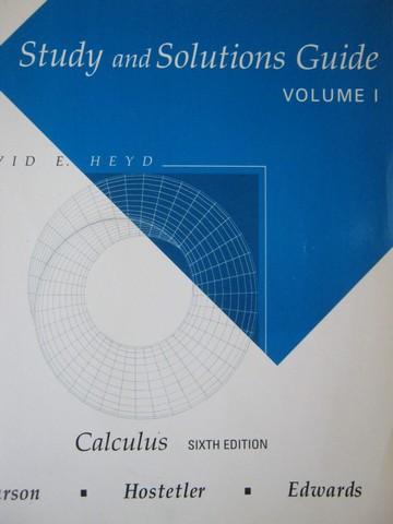 (image for) Calculus 6th Edition Study & Solutions Guide Volume 1 (P)