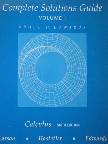 (image for) Calculus 6th Edition Complete Solutions Guide Volume 1 (P)