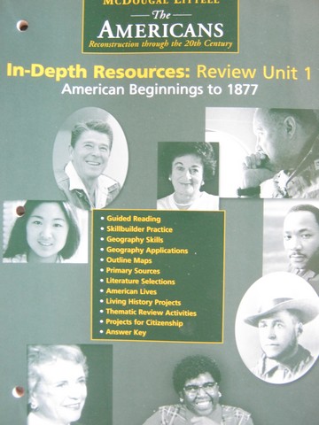(image for) Americans In-Depth Resources Review Unit 1 (P)