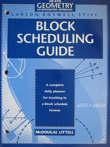 (image for) Heath Geometry Block Scheduling Guide (P) by Larson, Boswell,