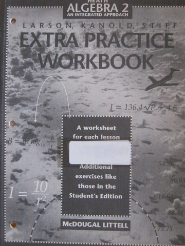 (image for) Heath Algebra 2 An Integrated Approach Extra Practice (P)