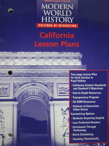 (image for) Modern World History California Lesson Plans (CA)(P)