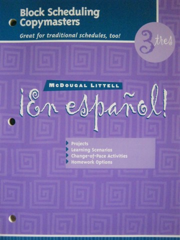 (image for) En espanol! 3tres Block Scheduling Copymasters (P)