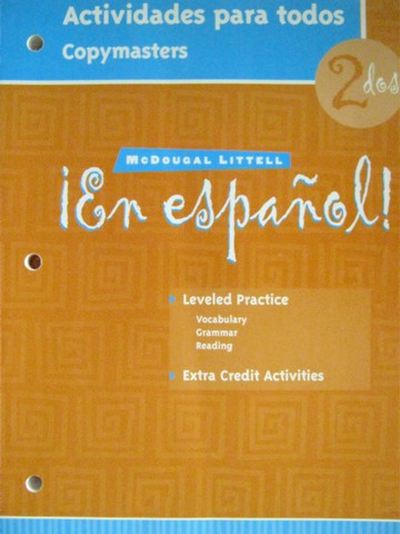 (image for) En espanol! 2dos Actividades para todos Copymasters (P)
