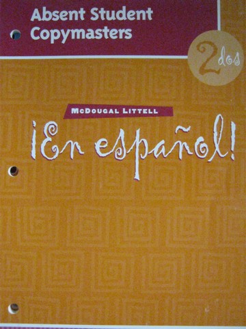 (image for) En espanol! 2dos Absent Student Copymasters (P)