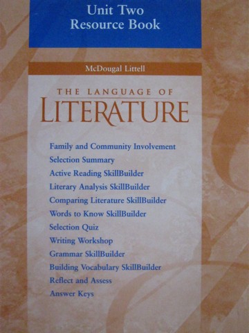 (image for) Language of Literature 9 Unit 2 Resource Book (P)