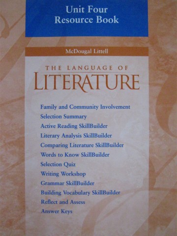(image for) Language of Literature 9 Unit 4 Resource Book (P)