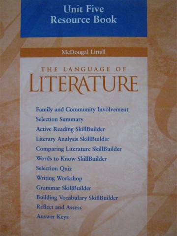 (image for) Language of Literature 9 Unit 5 Resource Book (P)