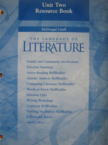 (image for) Language of Literature 10 Unit 2 Resource Book (P)