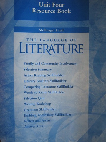 (image for) Language of Literature 10 Unit 4 Resource Book (P)