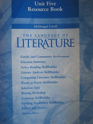 (image for) Language of Literature 10 Unit 5 Resource Book (P)