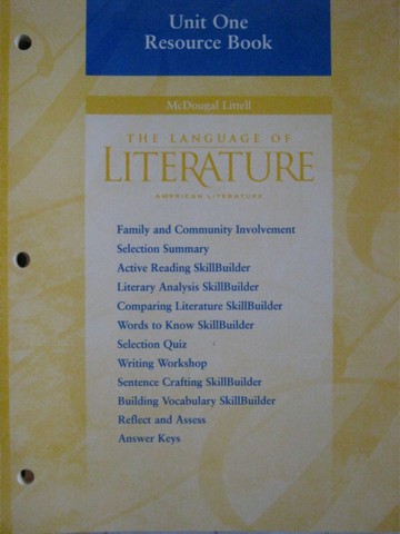 (image for) Language of Literature American Literature Unit 1 Resource (P)