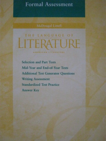(image for) Language of Literature American Literature Formal Assessment (P)