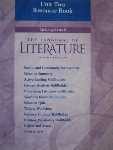 (image for) Language of Literature British Literature Unit 2 Resource (P)