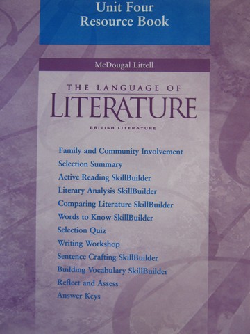 (image for) Language of Literature British Literature Unit 4 Resource (P)