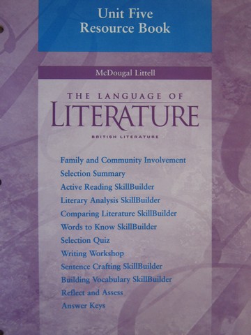 (image for) Language of Literature British Literature Unit 5 Resource (P)