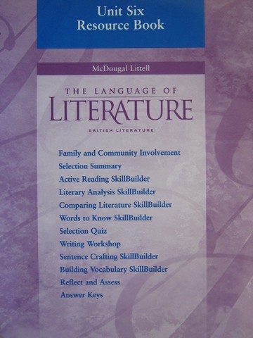 (image for) Language of Literature British Literature Unit 6 Resource (P)