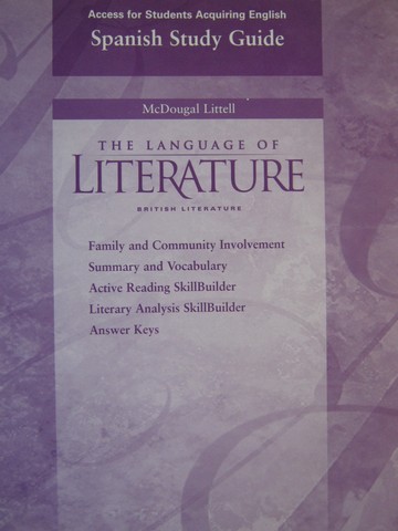 (image for) Language of Literature British Literature Spanish Study Guide (P