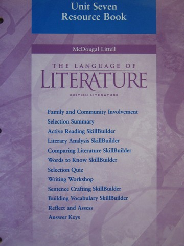 (image for) Language of Literature British Literature Unit 7 Resource (P)