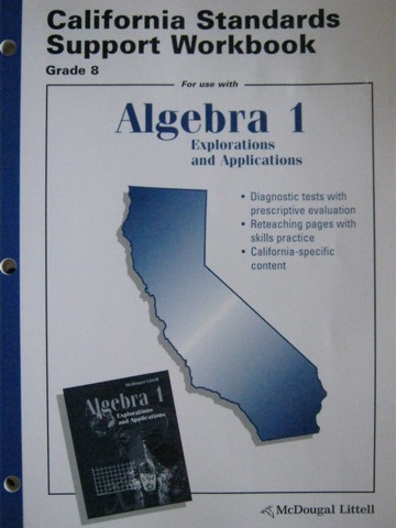 (image for) Algebra 1 Explorations & Applications Standards Support (CA)(P)