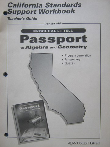 (image for) California Standards Support Workbook 7 TG (CA)(TE)(P)