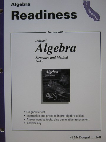 (image for) Algebra Structure & Method Book 1 Algebra Readiness (CA)(P)