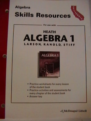 (image for) Algebra Skills Resources California Edition (CA)(P)