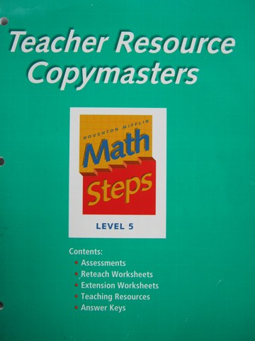 (image for) Math Steps 5 Teacher Resource Copymasters (TE)(P)