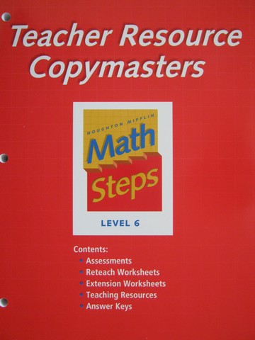 (image for) Math Steps 6 Teacher Resource Copymasters (TE)(P)