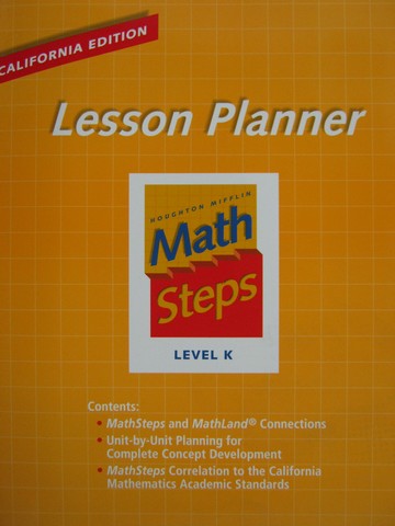 (image for) Math Steps K California Lesson Planner (CA)(P)