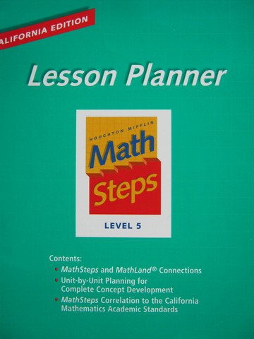 (image for) Math Steps 5 California Lesson Planner (CA)(P)
